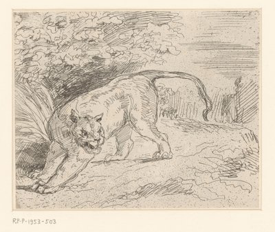 Tijger Tiger i stop af Eugène Delacroix