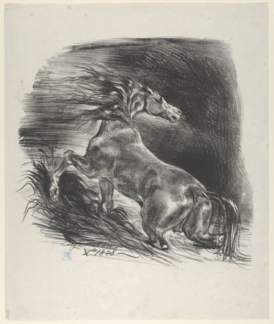 Vild Hest, 1828., 1828. af Eugène Delacroix