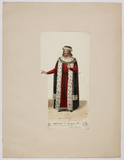 Kostume af Enguerrand de Marigny (La Tour de Nesle, 1832) af Eugène Du Faget