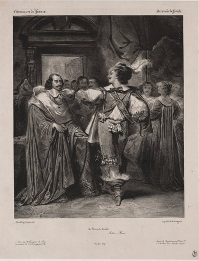 Chronicles of France: Scene of the Fronde - Prinsen af Condé af Eugène François Marie Joseph Devéria