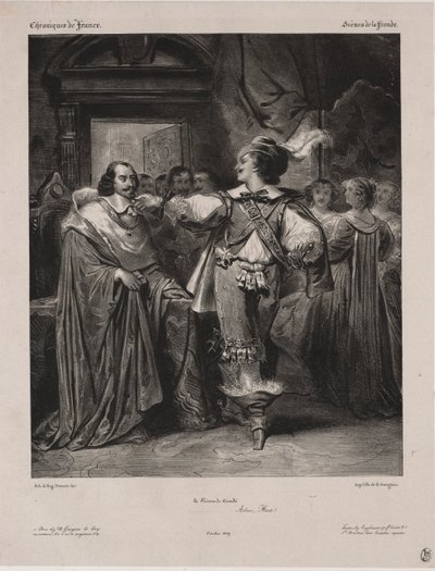 Chronicles of France: Scene of the Fronde - Prinsen af Condé, 1829. af Eugène François Marie Joseph Devéria