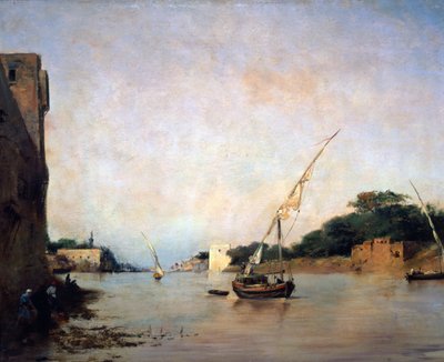 Udsigt over Nilen, 1800-tallet af Eugène Fromentin