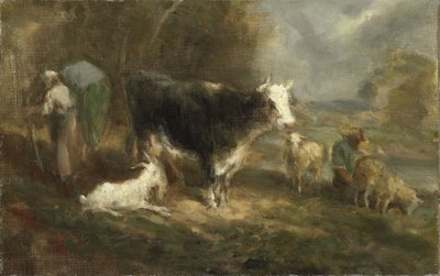 Gaard med Kvæg af Eugène Fromentin Dupeux