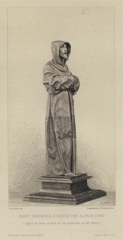 Træfigur af Sankt Frans af Assisi af Alonzo Cano af Eugène Gaujean