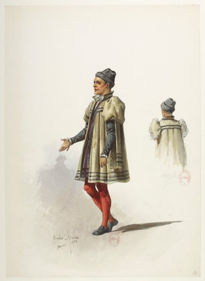 Btv1b84558104 12 - Saint-Saëns - Henry VIII - Maquettes de costumes - Lacoste - 12. kostume af Eugene Lacoste