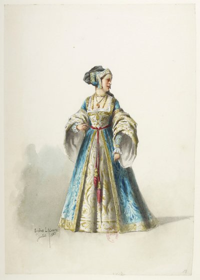 Btv1b84558104 18 - Saint-Saëns - Henry VIII - Maquettes de costumes - Lacoste - 18th Costume af Eugene Lacoste