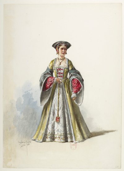 Btv1b84558104 20 - Saint-Saëns - Henry VIII - Maquettes de costumes - Lacoste - 20th Costume af Eugene Lacoste
