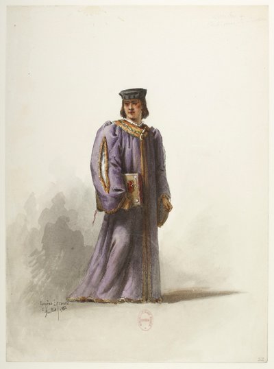 Btv1b84558104 32 - Saint-Saëns - Henrik VIII - Kostumemodeller - Lacoste - 32. Skriver i lægekostume af Eugene Lacoste