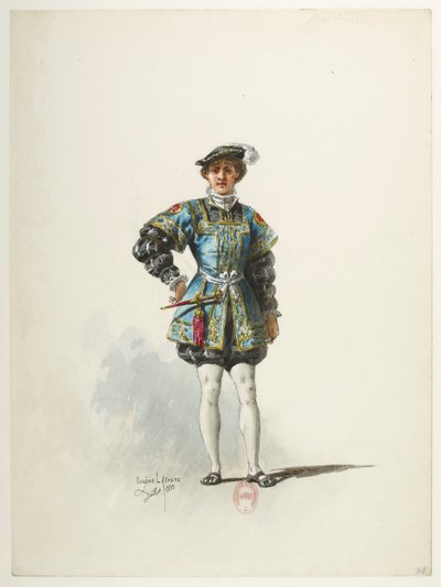 Btv1b84558104 38 - Saint-Saëns - Henrik VIII - Kostumemodeller - Lacoste - 38. Kongens side af Eugene Lacoste