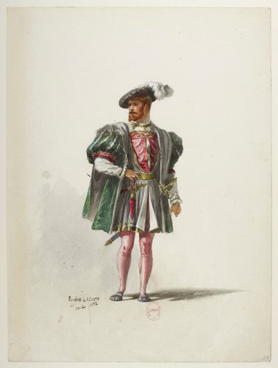 Btv1b84558104 54 - Saint-Saëns - Henry VIII - Maquettes de costumes - Lacoste - 54. Kostume af Eugene Lacoste