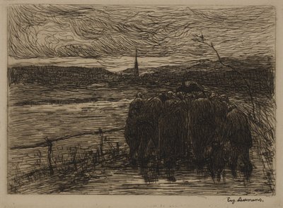 Hollandsk: Landmandens begravelse af Eugene Laermans