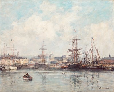 Casimir Delavigne-bassinet i Le Havre af Eugene Louis Boudin