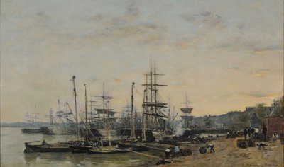 Havnen i Bordeaux, set fra Quai des Chartrons af Eugene Louis Boudin
