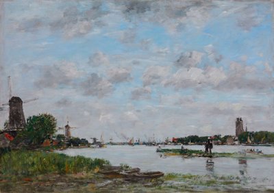 Maas nær Dordrecht af Eugene Louis Boudin