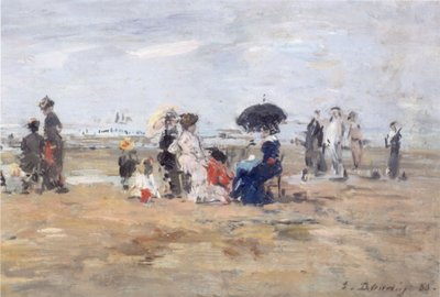 Trouville, Strandscene af Eugene Louis Boudin