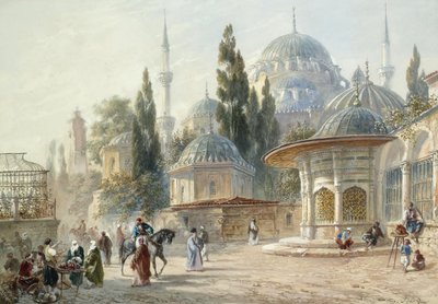 Sehzade-moskeen i Konstantinopel af Eugène Napoleon Flandin