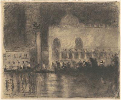 Minde om Venedig: Palazzo Ducale og Piazzetta af Eugène Vail