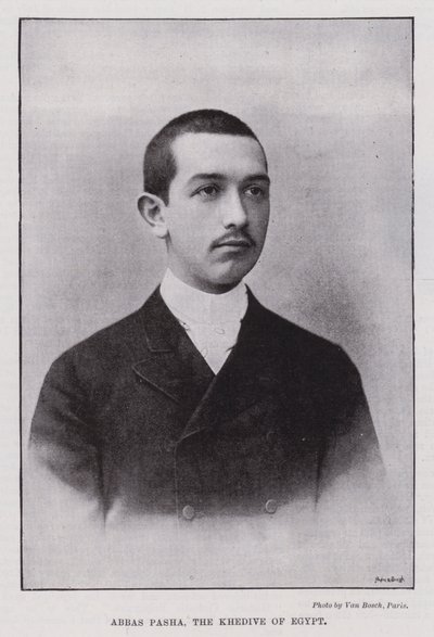 Abbas Pasha, Khedive i Egypten (s/h foto) af European Photographer