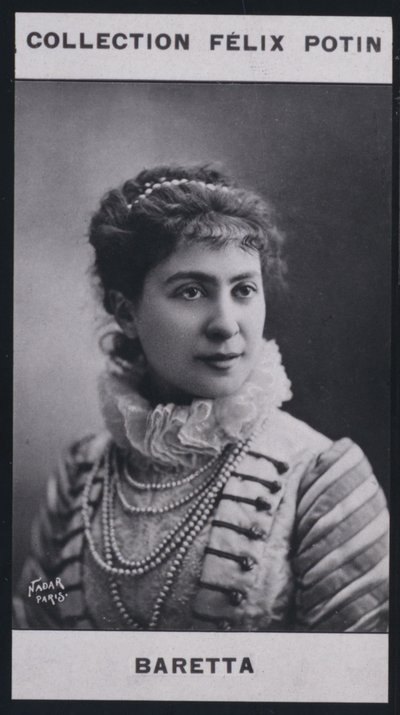 Blanche Baretta -ormer (1855) (B/W-foto) af European Photographer