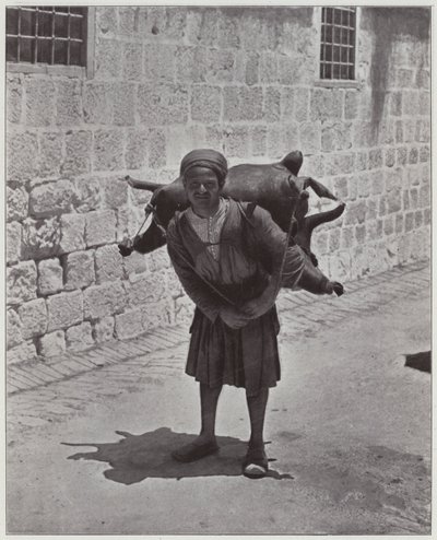 Jerusalem, en vandbærer (s/h foto) af European Photographer
