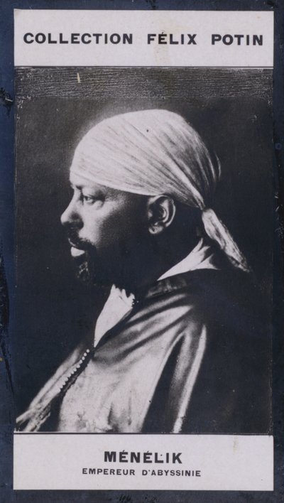Menelick, kejser af Abessinien (1844) (s/h foto) af European Photographer
