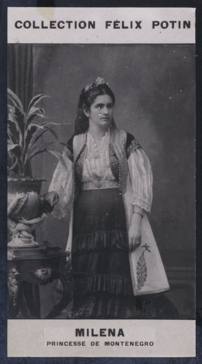 Milena, prinsesse af Montenegro (1847) (s/h foto) af European Photographer