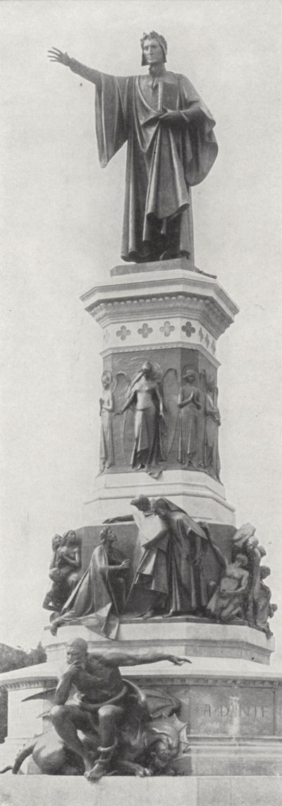 Monument Dante Alighieri, Trient (s/h-billede) af European Photographer