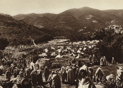 Moulay-Idris, Pilgrimslejr (s/h-billede) af European Photographer