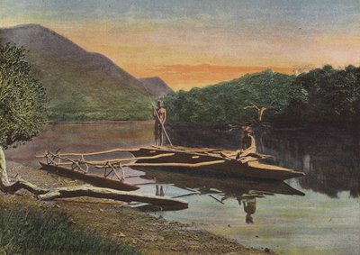 Pirogue of the Riviere De Monio af European Photographer