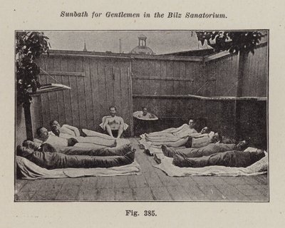 Solbad for herrer i Bilz Sanatorium (s/h foto) af European Photographer