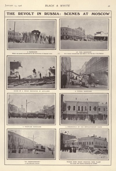 Oprøret i Rusland, scener i Moskva af European Photographer