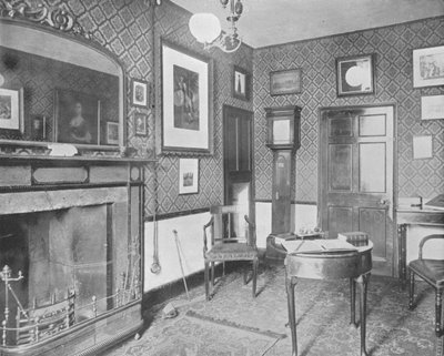 Washington Irvings værelse i Red Horse Hotel, Stratford-on-Avon, England (s/h-billede) af European Photographer