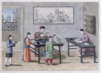 En kinesisk skole, ca. 1810 af European School
