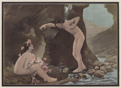 En scene fra Daphnis og Chloe (farve litho) af European School