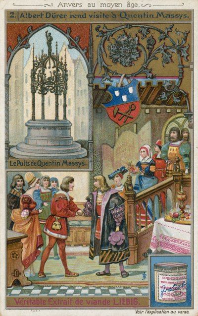 Albrecht Durer paying a visit to Quentin Matsys, 1520  af European School