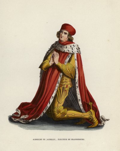 Albrecht III, Achilleus, kurfyrste af Brandenburg (farvestik) af European School