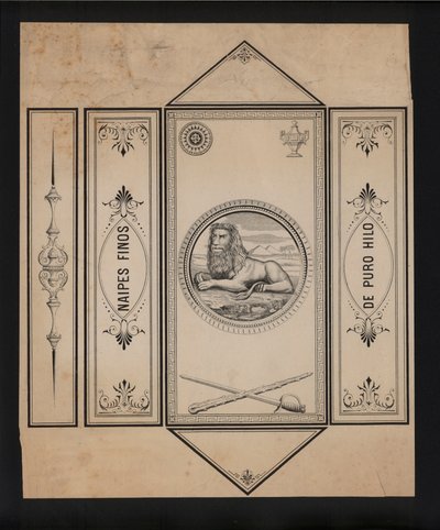 Kunstværk til spillekort (litho) af European School