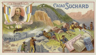 Boere angriber et britisk pansret tog, Chieveley, Sydafrika, Boer War, 15. oktober 1899 af European School