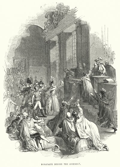 Bonaparte før forsamlingen (gravering) af European School