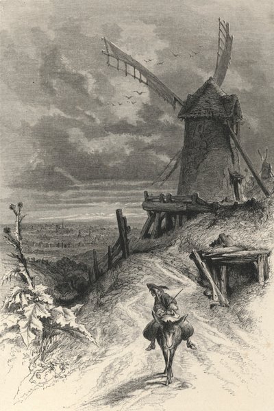 Butte Montmartre i det syttende århundrede (gravering) af European School