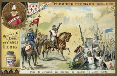 Capture of Jerusalem by Godfrey of Bouillon, First Crusade, 15 July 1099  af European School