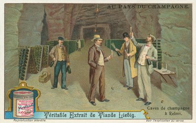 Champagne, Liebig-kort, begyndelsen af det 20. århundrede (chromo) af European School