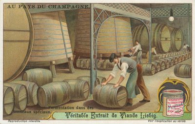 Champagne, Liebig-kort, begyndelsen af det 20. århundrede (chromo) af European School