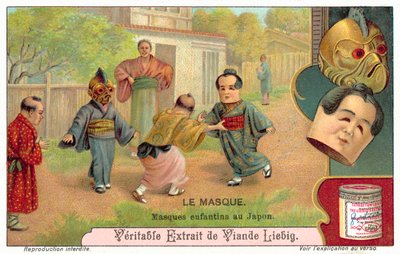 Børnemasker i Japan (chromolitho) af European School