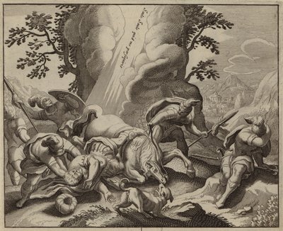 Omvendelse af St Paul på vejen til Damaskus (gravering) af European School