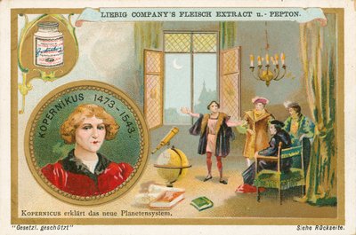 Kopernikus, Liebig-kort, begyndelsen af det 20. århundrede (chromo) af European School