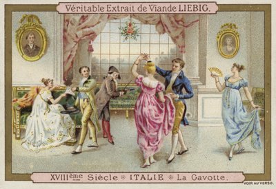 Danser Gavotten, Italien, 1700-tallet af European School