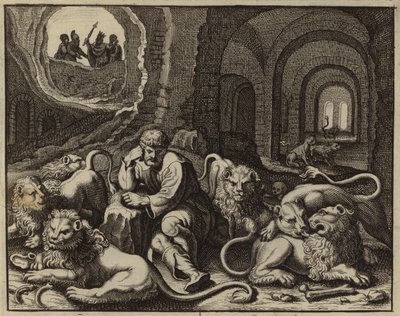 Daniel i løvenes hule (gravering) af European School