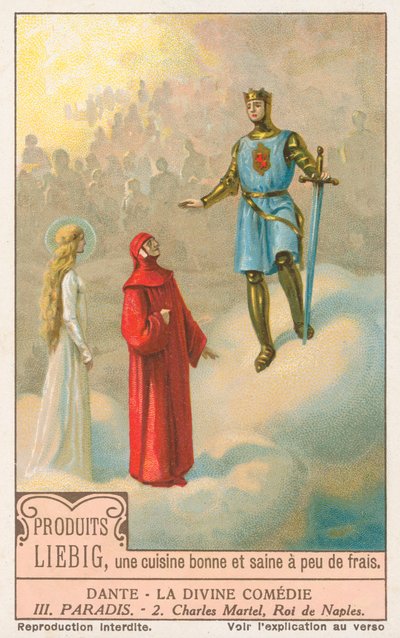 Dante, Den guddommelige komedie, Liebig-kort, begyndelsen af det 20. århundrede (chromo) af European School