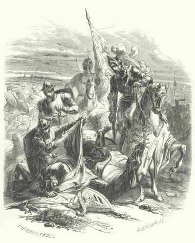 Anthony af Bourgogne, hertug af Brabant, døde i slaget ved Agincourt af European School